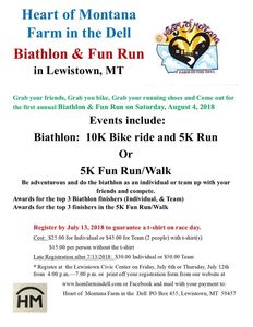 Heart Of Montana Farm In The Dell Biathlon And Fun Run
