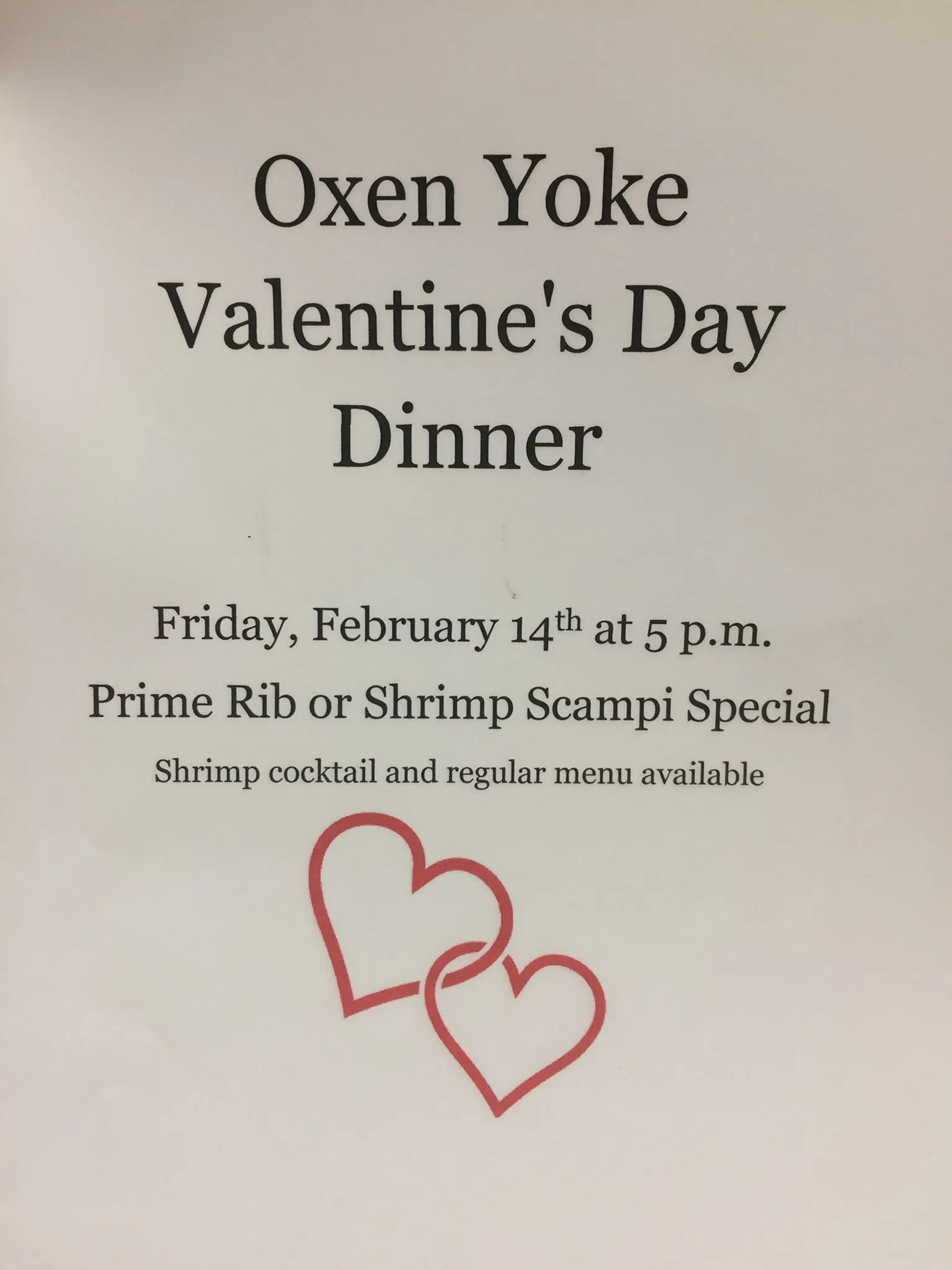 Tulsa tulsaworld utica 2038 Oxen Yoke Valentine's Day Dinner
